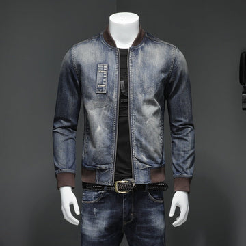 Men's Casual Distressed Denim Jacket